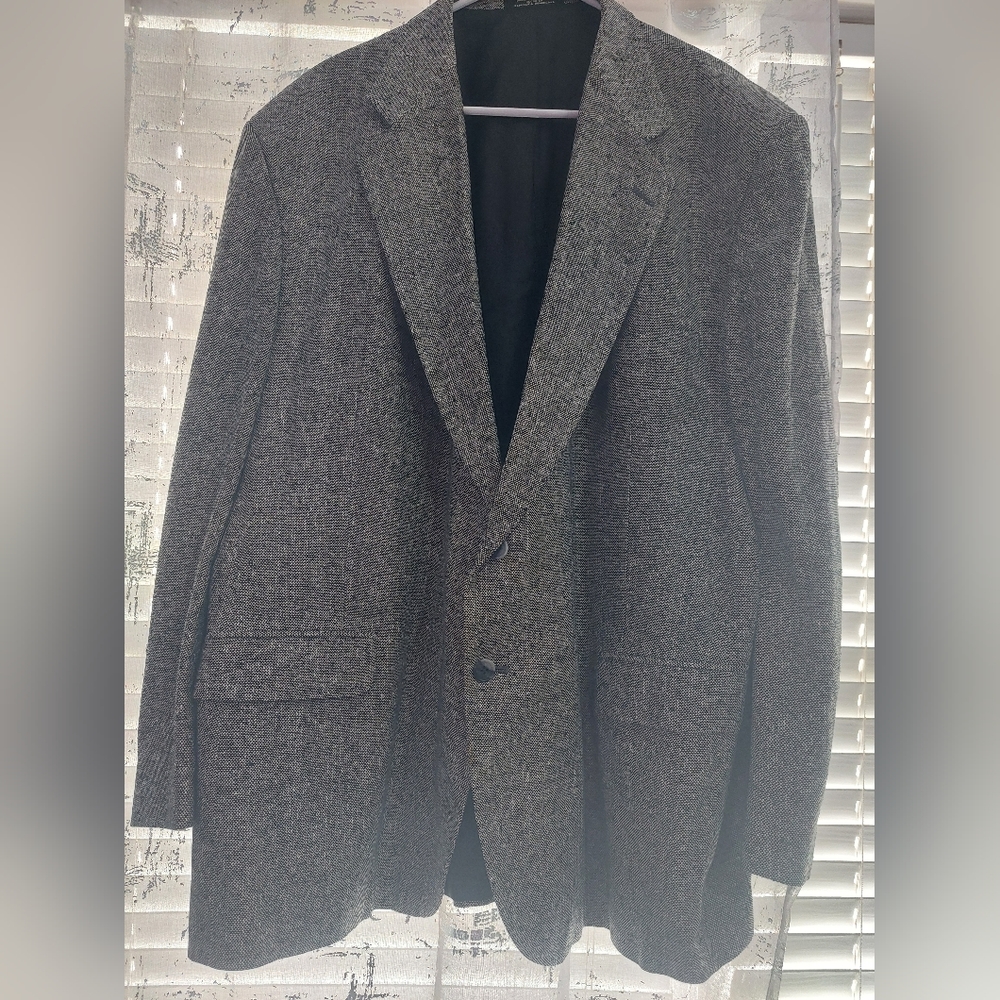 Mens Towncraft blazer blk/wht tweed‎ 48R